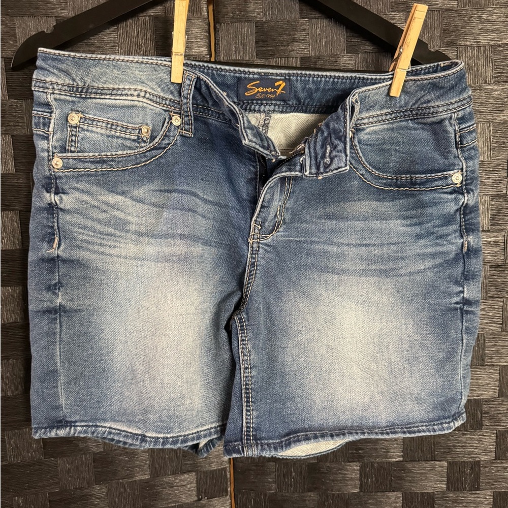 Seven7 Blue Denim Shorts size 12